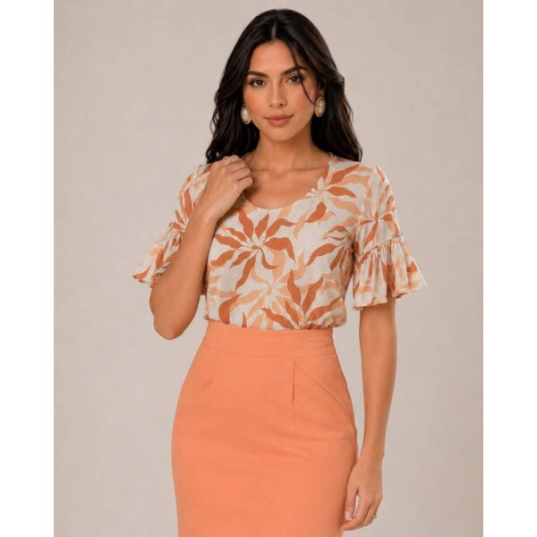 Blusa Mel Est. Laranja