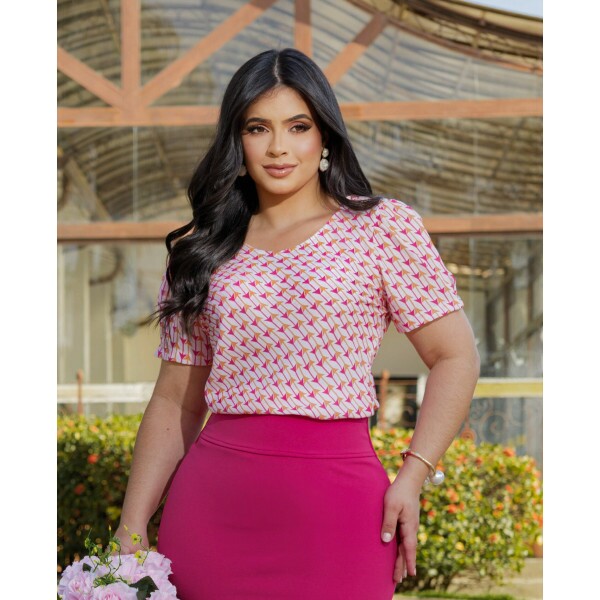 Blusa Lucilene Est. Pink