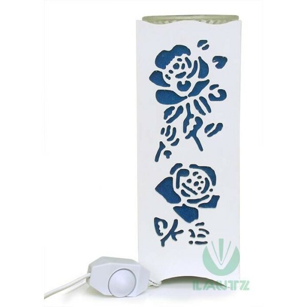 Rechaud El�trico Aromatizador e Lumin�ria Flor Rosa Azul