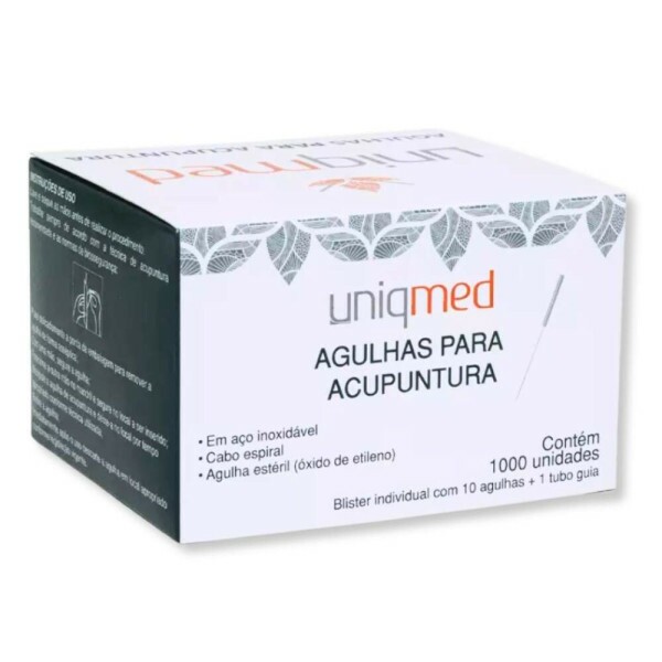 Agulha de Acupuntura blister c/ 1000 unid - UNIQMED