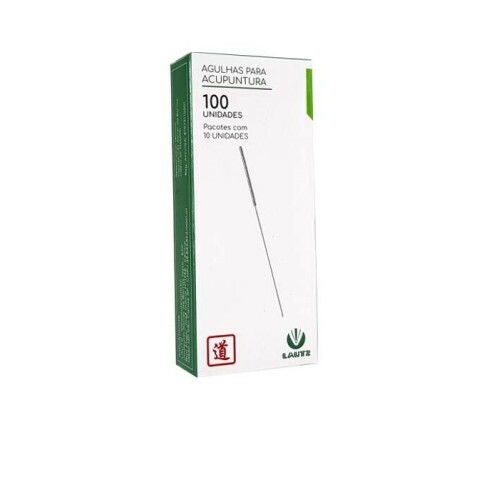 Agulha de acupuntura 0,18x8mm cx 100 un Pcte - Lautz