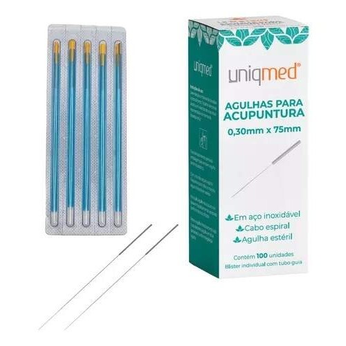 Agulha de Acupuntura blister c/ 100 unid - UNIQMED
