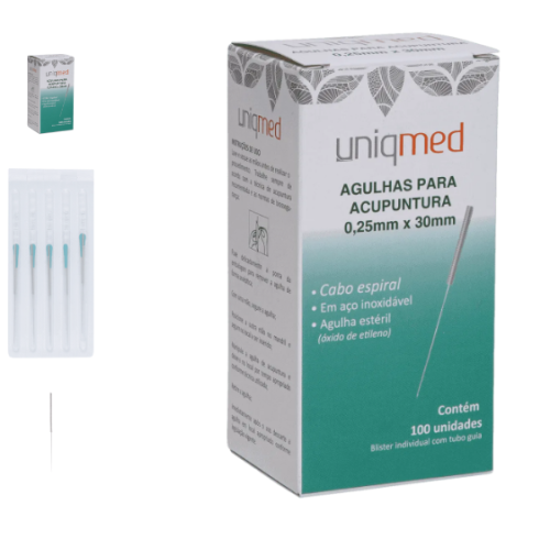 Agulha de Acupuntura blister c/ 100 unid - UNIQMED