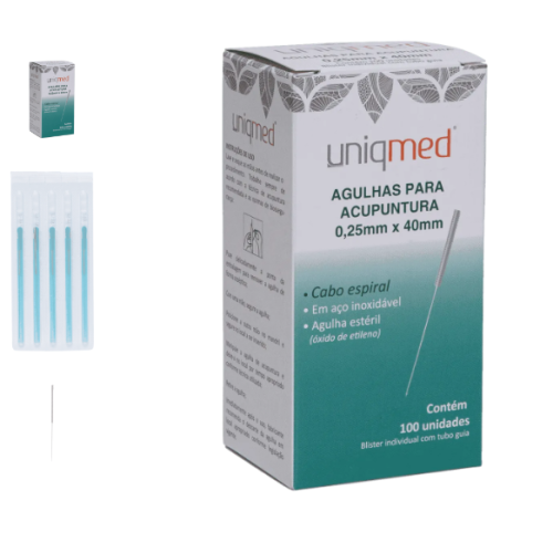 Agulha de Acupuntura blister c/ 100 unid - UNIQMED