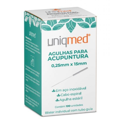 Agulha de Acupuntura blister c/ 100 unid - UNIQMED