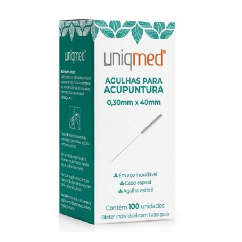 Agulha de Acupuntura blister c/ 100 unid - UNIQMED