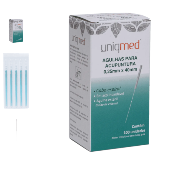 Agulha de Acupuntura blister c/ 100 unid - UNIQMED