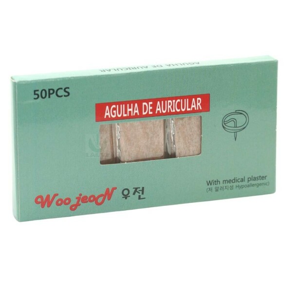Agulha para Acupuntura auricular 1.5mm cx c/ 50 unid Woo Jeon 