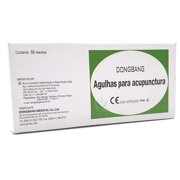Agulha para acupuntura auricular c/ micropore 1.5mm cx c/ 50 uni Dong Bang (DBC)
