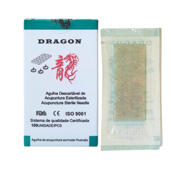 Agulha Auricular com Micropore - 100un - Dragon