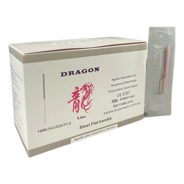 Agulha Sist�mica Linz para Acupuntura 0,25x30mm - 1000un - Dragon