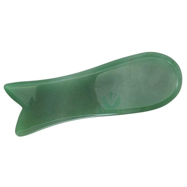 Gua Sha de Pedra Jade Peixe - Gold