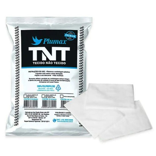 Len�ol Descart�vel Sem El�stico TNT 90cm x 2m Pct c/10un. PLUMAX