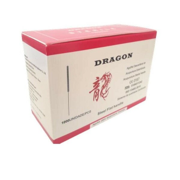 Agulha de Acupuntura 18x8mm cx c/ 1000 unid Gold Dragon