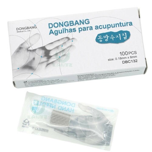 Agulha de Acupuntura Facial 0,18x8mm cx c/ 1000 un Dong Bang (DBC)