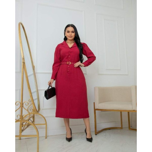 Vestido Liz vinho